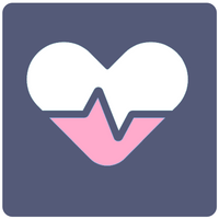 icono con fondo corazon con electro